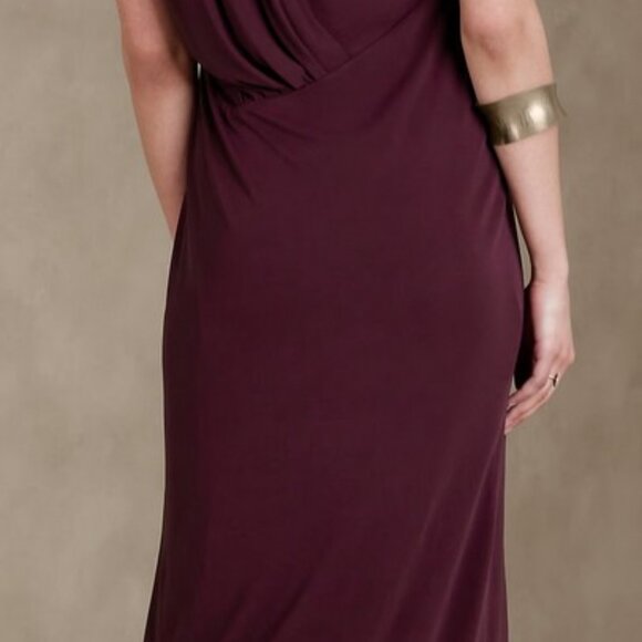 Banana Republic Purple Midi Dress Women's Size S - Picture 7 of 7